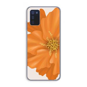 CaseCompany Orange Ellila flower: Samsung Galaxy A03s Transparant Hoesje
