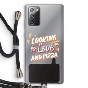 CaseCompany Pizza is the answer: Samsung Galaxy Note 20 / Note 20 5G Transparant Hoesje met koord