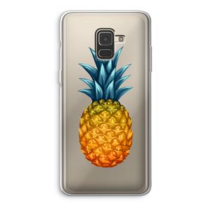 CaseCompany Grote ananas: Samsung Galaxy A8 (2018) Transparant Hoesje
