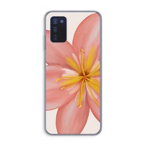 CaseCompany Pink Ellila Flower: Samsung Galaxy A03s Transparant Hoesje
