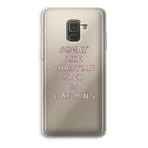 CaseCompany Christian Grey: Samsung Galaxy A8 (2018) Transparant Hoesje