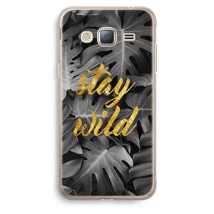 CaseCompany Stay wild: Samsung Galaxy J3 (2016) Transparant Hoesje