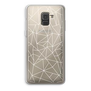 CaseCompany Geometrische lijnen wit: Samsung Galaxy A8 (2018) Transparant Hoesje
