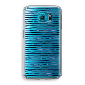 CaseCompany Verrassende lijnen: Samsung Galaxy S6 Transparant Hoesje