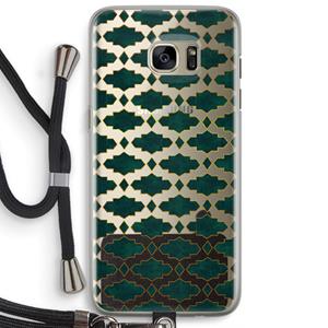 CaseCompany Moroccan tiles: Samsung Galaxy S7 Edge Transparant Hoesje met koord