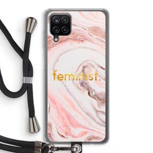 CaseCompany Feminist: Samsung Galaxy A12 Transparant Hoesje met koord