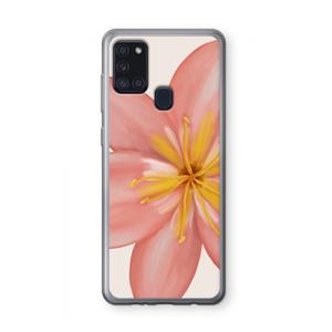 CaseCompany Pink Ellila Flower: Samsung Galaxy A21s Transparant Hoesje