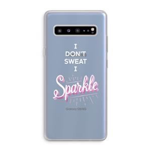 CaseCompany Sparkle quote: Samsung Galaxy S10 5G Transparant Hoesje