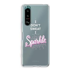 CaseCompany Sparkle quote: Sony Xperia 5 III Transparant Hoesje