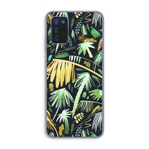 CaseCompany Tropical Palms Dark: Samsung Galaxy A03s Transparant Hoesje