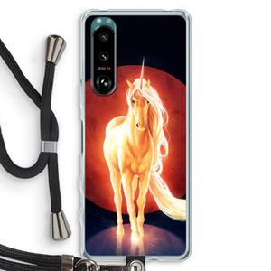 CaseCompany Last Unicorn: Sony Xperia 5 III Transparant Hoesje met koord