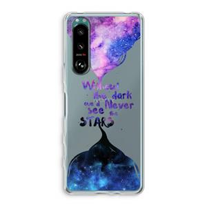 CaseCompany Stars quote: Sony Xperia 5 III Transparant Hoesje