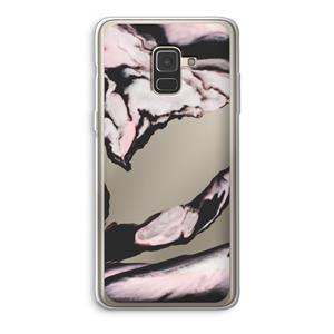CaseCompany Roze stroom: Samsung Galaxy A8 (2018) Transparant Hoesje