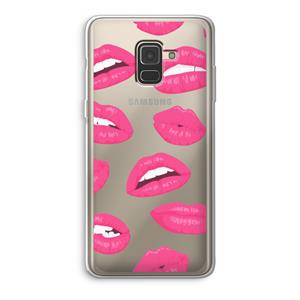 CaseCompany Bite my lip: Samsung Galaxy A8 (2018) Transparant Hoesje