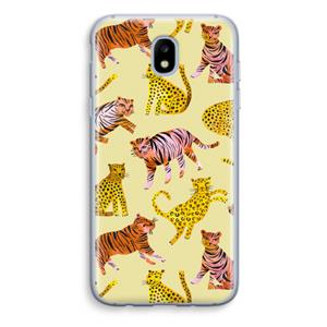 CaseCompany Cute Tigers and Leopards: Samsung Galaxy J5 (2017) Transparant Hoesje