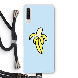 CaseCompany Banana: Samsung Galaxy A70 Transparant Hoesje met koord