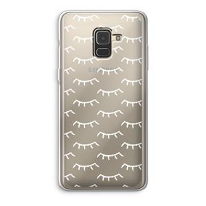 CaseCompany Wimpers: Samsung Galaxy A8 (2018) Transparant Hoesje