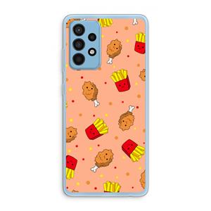 CaseCompany Chicken 'n Fries: Samsung Galaxy A52 Transparant Hoesje