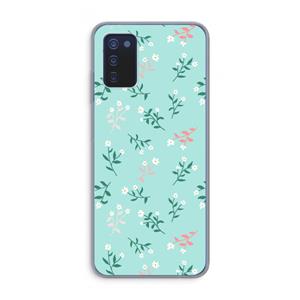 CaseCompany Small white flowers: Samsung Galaxy A03s Transparant Hoesje