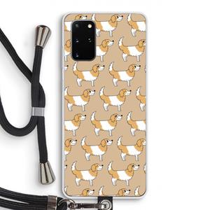 CaseCompany Doggy: Samsung Galaxy S20 Plus Transparant Hoesje met koord