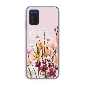 CaseCompany Painted wildflowers: Samsung Galaxy A03s Transparant Hoesje