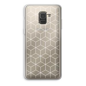 CaseCompany Zwart-witte kubussen: Samsung Galaxy A8 (2018) Transparant Hoesje