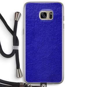 CaseCompany Majorelle Blue: Samsung Galaxy S7 Edge Transparant Hoesje met koord