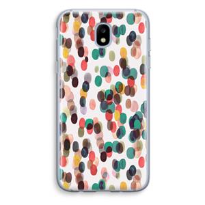 CaseCompany Tropical Dots: Samsung Galaxy J5 (2017) Transparant Hoesje