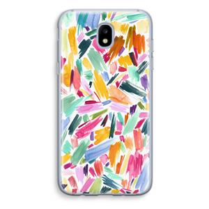 CaseCompany Watercolor Brushstrokes: Samsung Galaxy J5 (2017) Transparant Hoesje