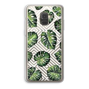 CaseCompany Geometrische jungle: Samsung Galaxy A8 (2018) Transparant Hoesje