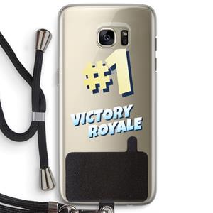 CaseCompany Victory Royale: Samsung Galaxy S7 Edge Transparant Hoesje met koord