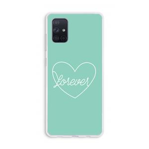 CaseCompany Forever heart pastel: Galaxy A71 Transparant Hoesje