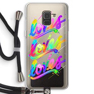CaseCompany Loves: Samsung Galaxy A8 (2018) Transparant Hoesje met koord