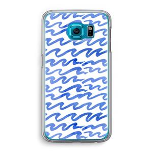 CaseCompany Blauwe golven: Samsung Galaxy S6 Transparant Hoesje