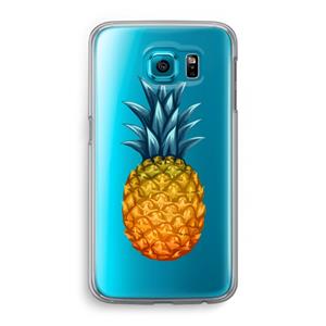 CaseCompany Grote ananas: Samsung Galaxy S6 Transparant Hoesje
