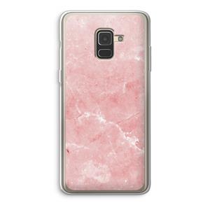 CaseCompany Roze marmer: Samsung Galaxy A8 (2018) Transparant Hoesje