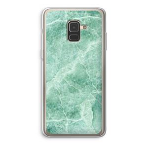 CaseCompany Groen marmer: Samsung Galaxy A8 (2018) Transparant Hoesje
