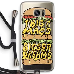 CaseCompany Big Macs Bigger Dreams: Samsung Galaxy S7 Edge Transparant Hoesje met koord