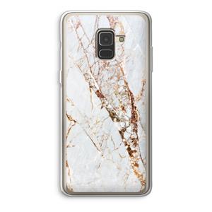 CaseCompany Goud marmer: Samsung Galaxy A8 (2018) Transparant Hoesje