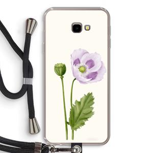 CaseCompany Purple poppy: Samsung Galaxy J4 Plus Transparant Hoesje met koord