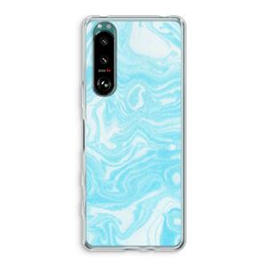 CaseCompany Waterverf blauw: Sony Xperia 5 III Transparant Hoesje