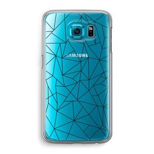 CaseCompany Geometrische lijnen zwart: Samsung Galaxy S6 Transparant Hoesje