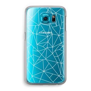 CaseCompany Geometrische lijnen wit: Samsung Galaxy S6 Transparant Hoesje