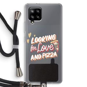 CaseCompany Pizza is the answer: Samsung Galaxy A42 5G Transparant Hoesje met koord