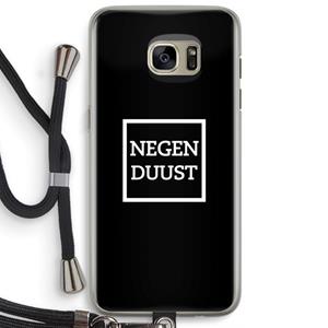 CaseCompany Negenduust black: Samsung Galaxy S7 Edge Transparant Hoesje met koord