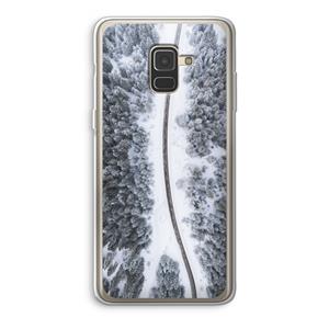 CaseCompany Snøfall: Samsung Galaxy A8 (2018) Transparant Hoesje