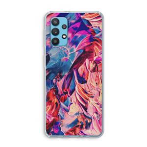 CaseCompany Pink Orchard: Samsung Galaxy A32 4G Transparant Hoesje