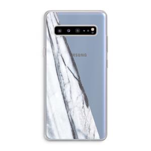 CaseCompany Gestreepte marmer: Samsung Galaxy S10 5G Transparant Hoesje