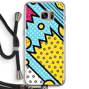 CaseCompany Pop Art #1: Samsung Galaxy S7 Edge Transparant Hoesje met koord