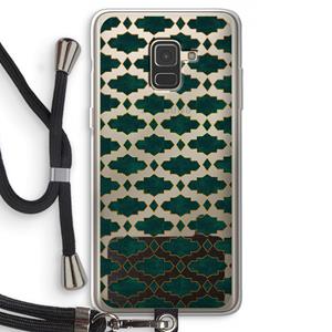 CaseCompany Moroccan tiles: Samsung Galaxy A8 (2018) Transparant Hoesje met koord